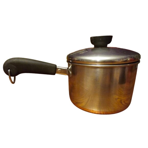 Revere Ware 1 1/2 Qt Saucepan Stainless Steel Copper Bottom minor flaw on Lid - Picture 1 of 8